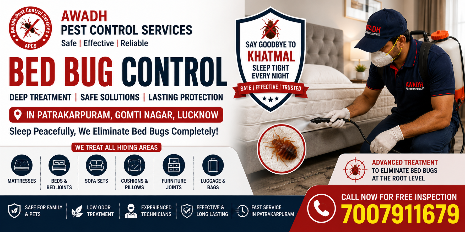 Professional khatmal treatment service in Patrakarpuram Gomti Nagar Lucknow
