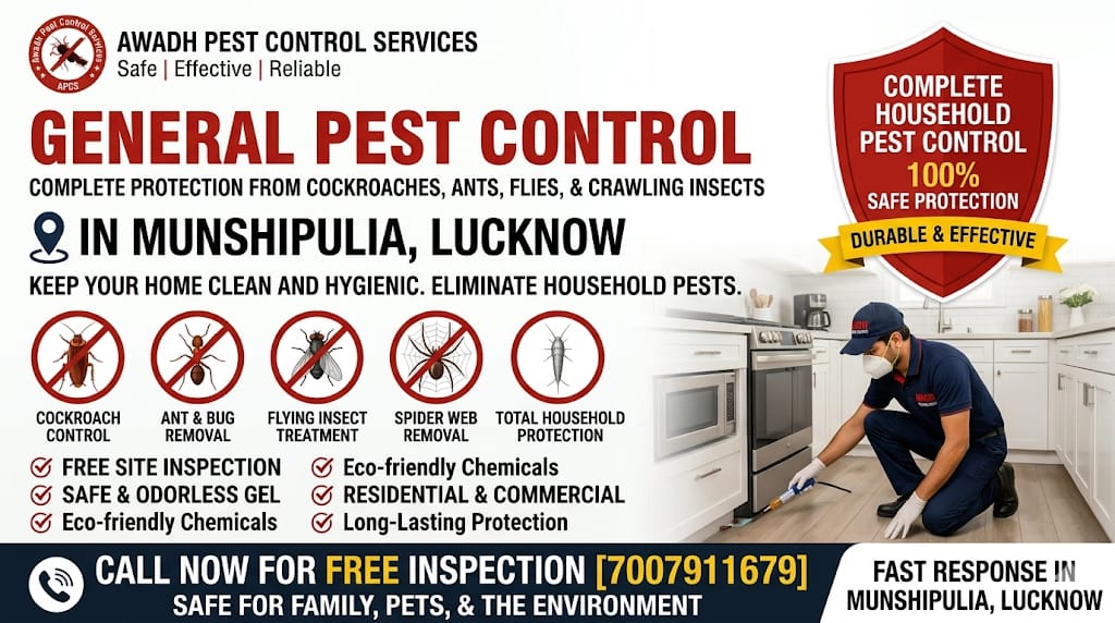 Professional household pest control treatment service in Munshipulia Lucknow