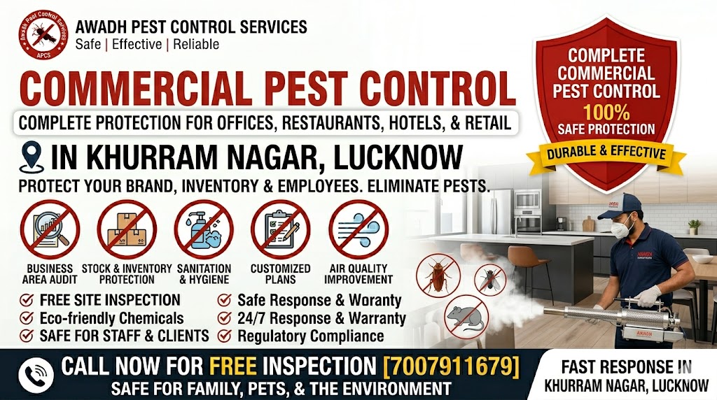 Professional commercial pest management service in Khurram Nagar Lucknow
