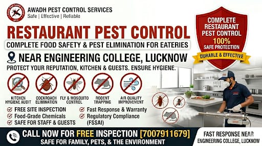 Professional restaurant kitchen pest control service in Engineering College Lucknow