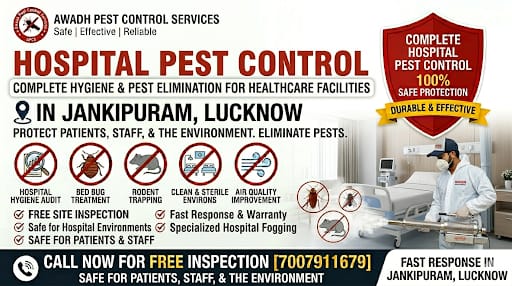 Professional hospital pest control service in Jankipuram Lucknow